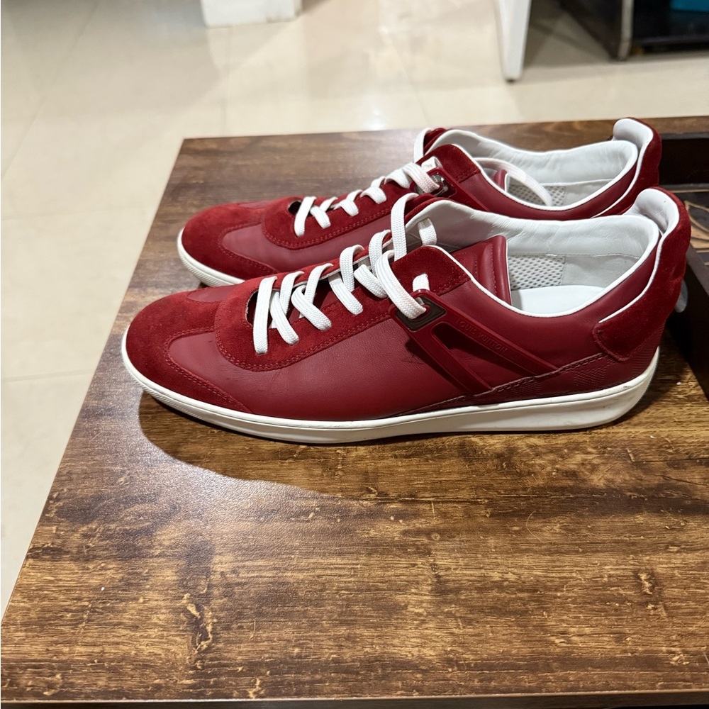 Louis Vuitton Red Sneakers Classic Design